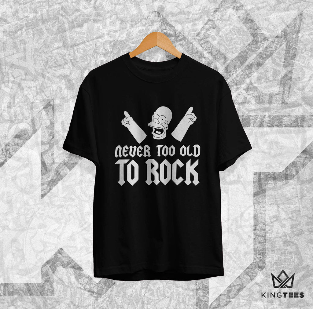 HOMERO NEVER TOO OLD TO ROCK DTG - TEE