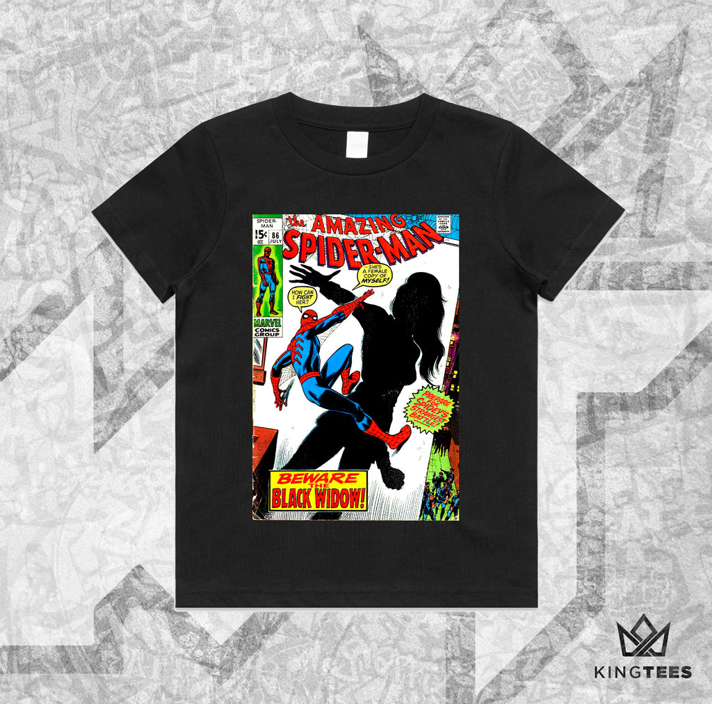 SPIDERMAN AND BLACK WIDOW - KIDS TEE